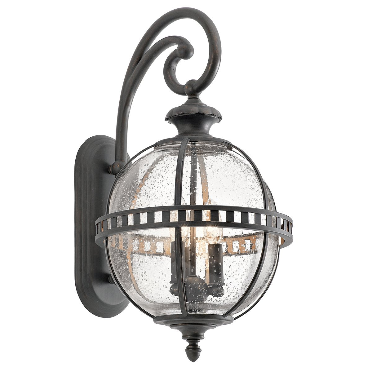 Kichler Halleron Outdoor 3 Light Wall Lantern by Elstead Outdoor Lighting