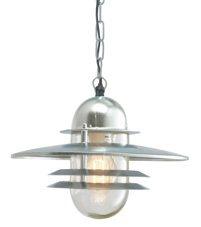 Elstead Oslo Galvanised Outdoor Pendant Lantern OS8 GAL C