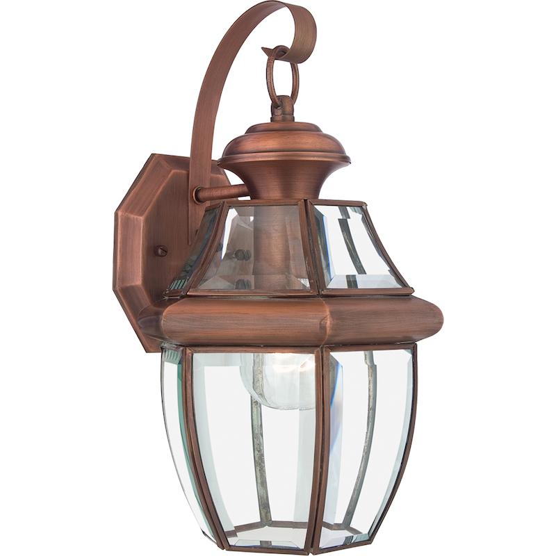 Quoizel Newbury Aged Copper Medium Outdoor Wall Light by Elstead Outdoor Lighting